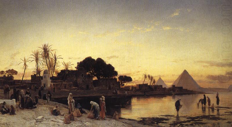 Hermann David Solomon Corrodi On the Nile oil painting picture